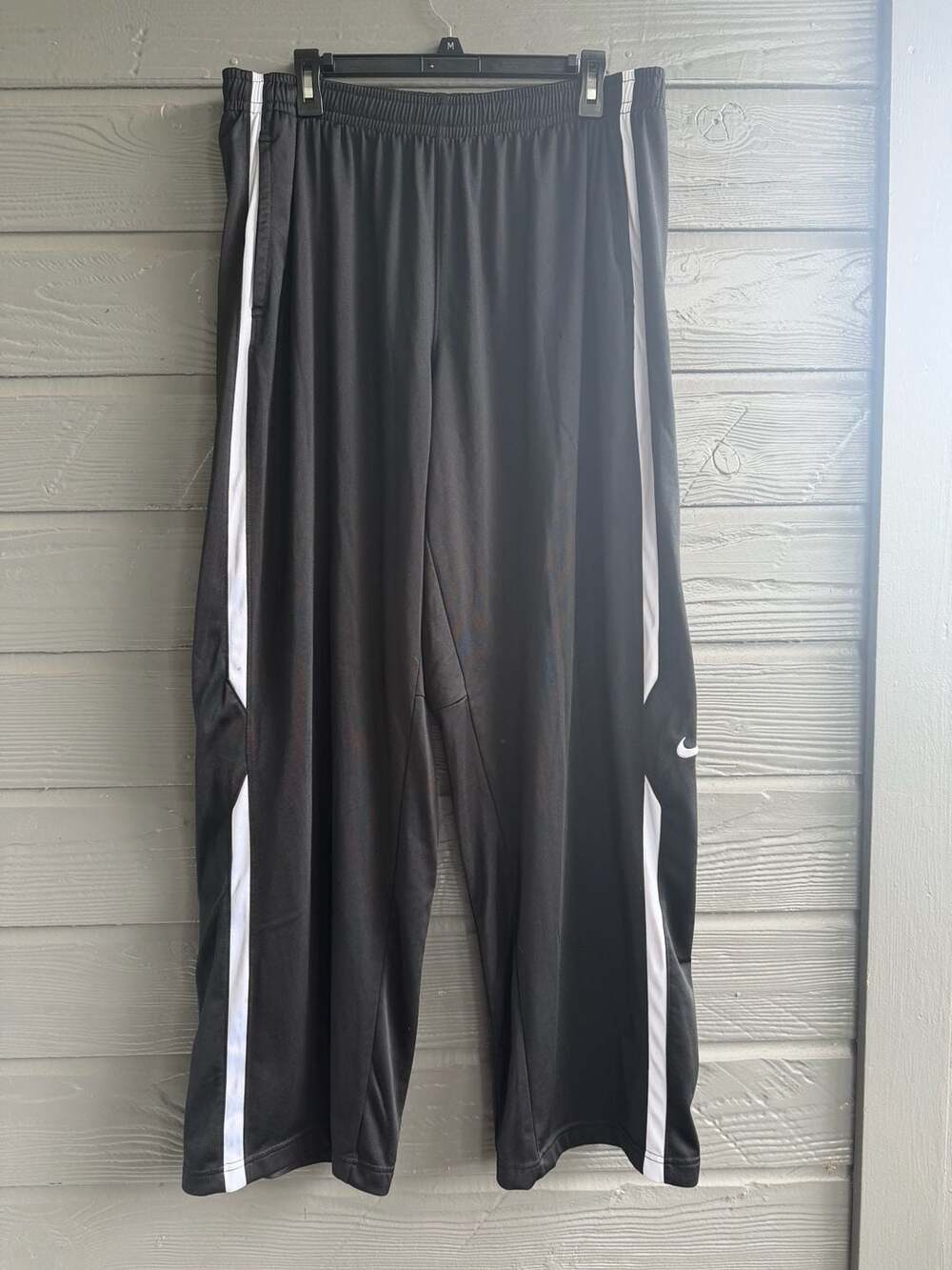 Nike Athletic Track Pants with Side Stripes Black White 3XL